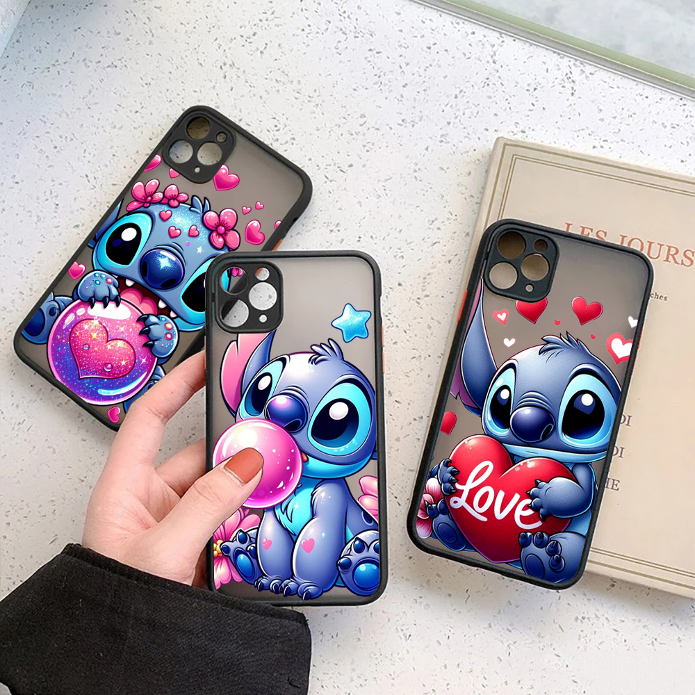 Phone Cases Cute Iphone 13 - Cute Stitch Love Matte Translucent Case