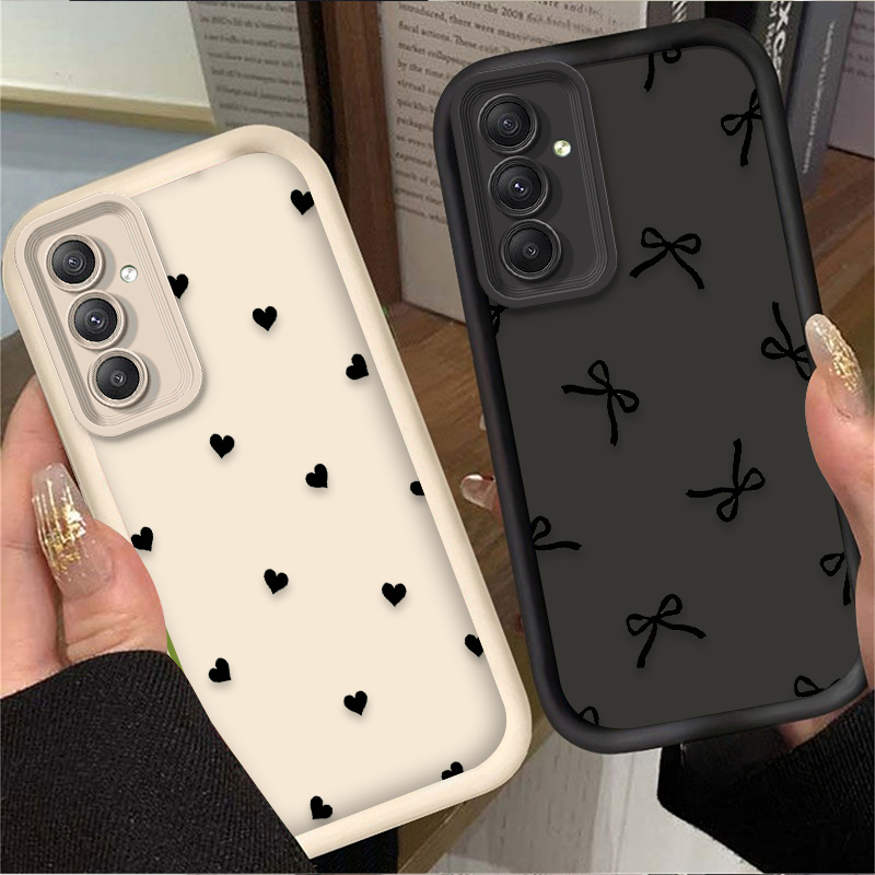 Black Love Heart Bowknot Case  – Phone Cases For Samsung A14 recenzja i cena