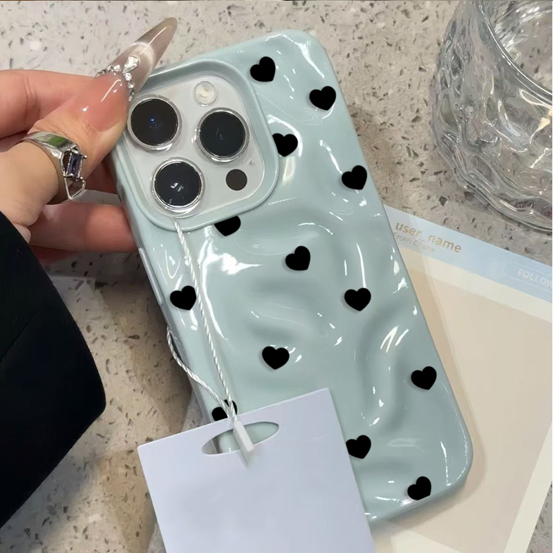Aesthetic Cute Black Heart Sho – Phone Cases Cute Iphone 13 recenzja i cena