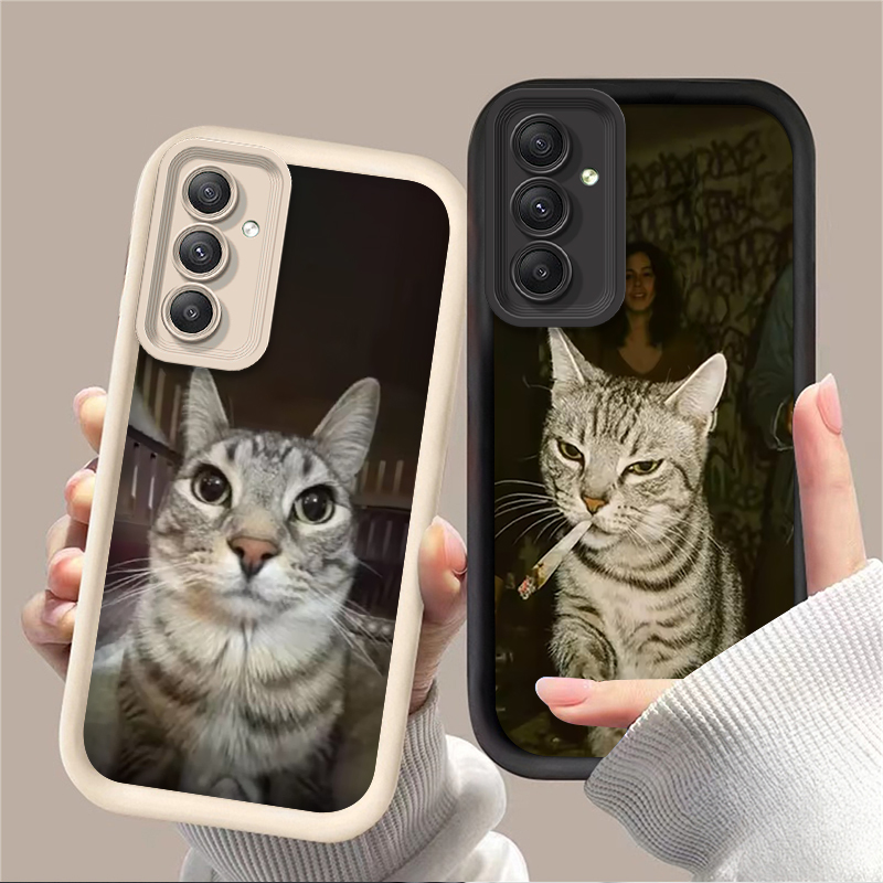 Trendy Cat Smoking Phone Case  – Phone Cases For Samsung A14 recenzja i cena
