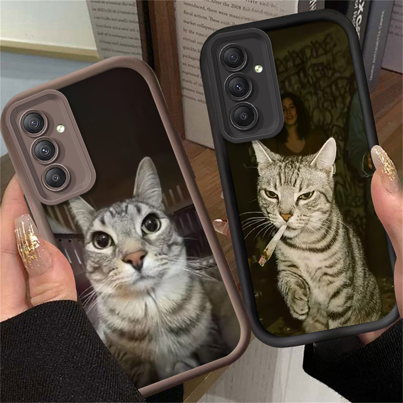 Trendy Cat Smoking Phone Case  – Phone Cases For Samsung A14 recenzja i cena