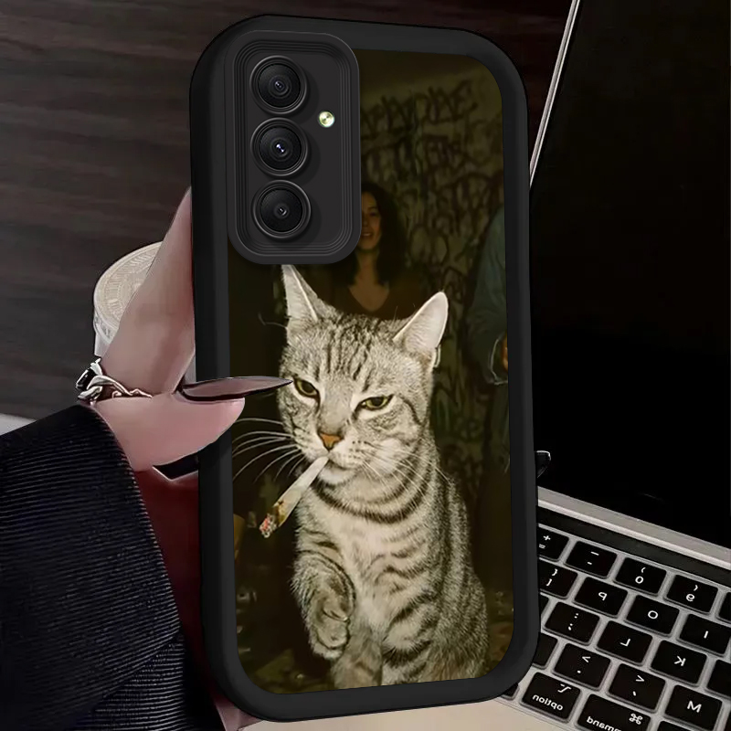 Trendy Cat Smoking Phone Case  – Phone Cases For Samsung A14 recenzja i cena