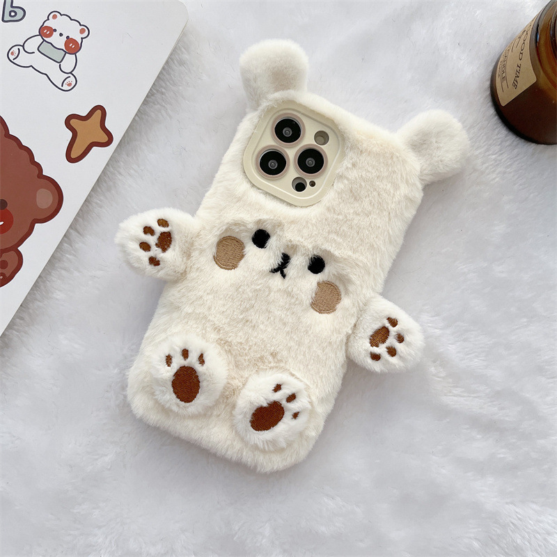 Korean 3D Cartoon Bear Fluffy  – Phone Cases 13 recenzja i cena