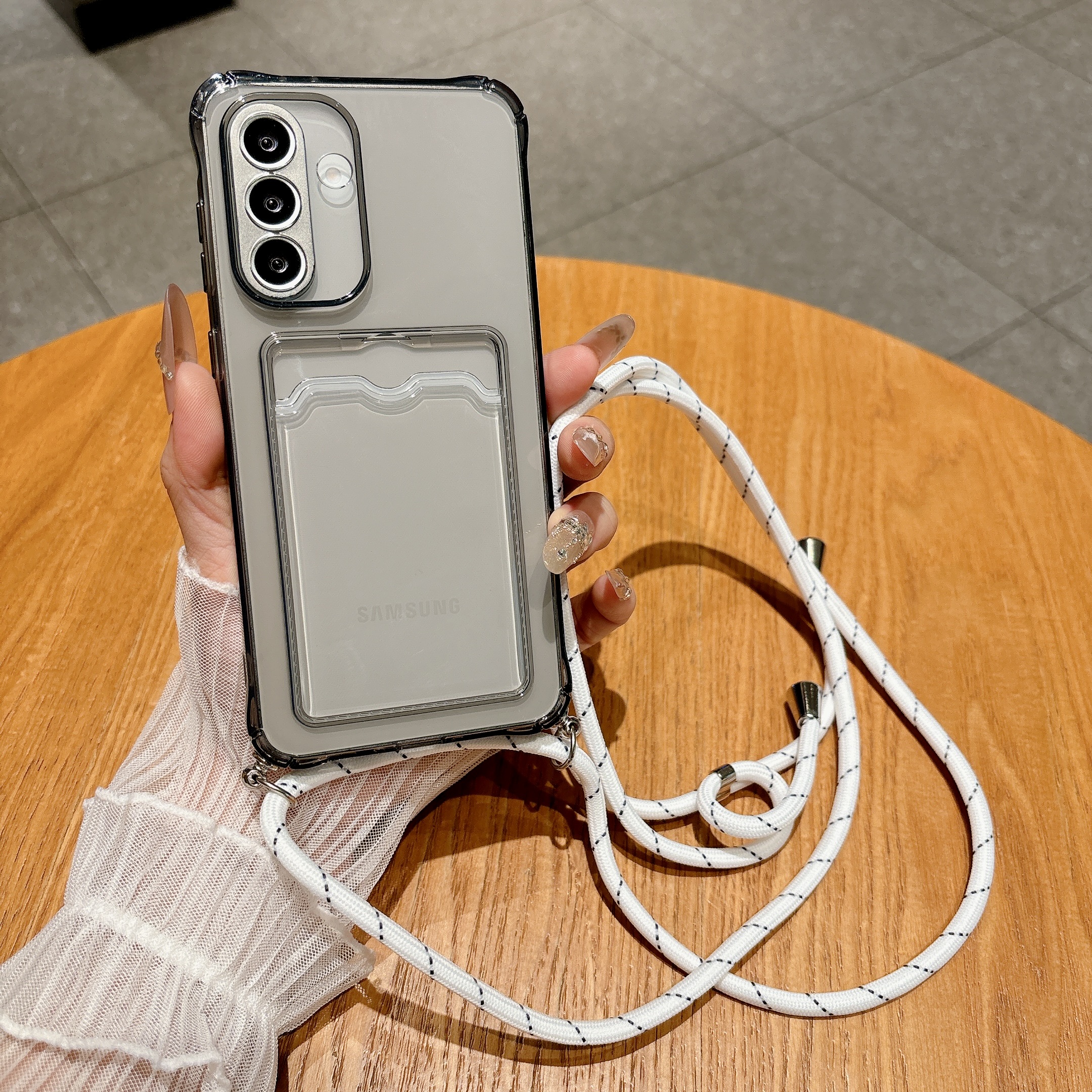 Light Gray Crossbody Strap Car – Phone Cases With Wallet recenzja i cena