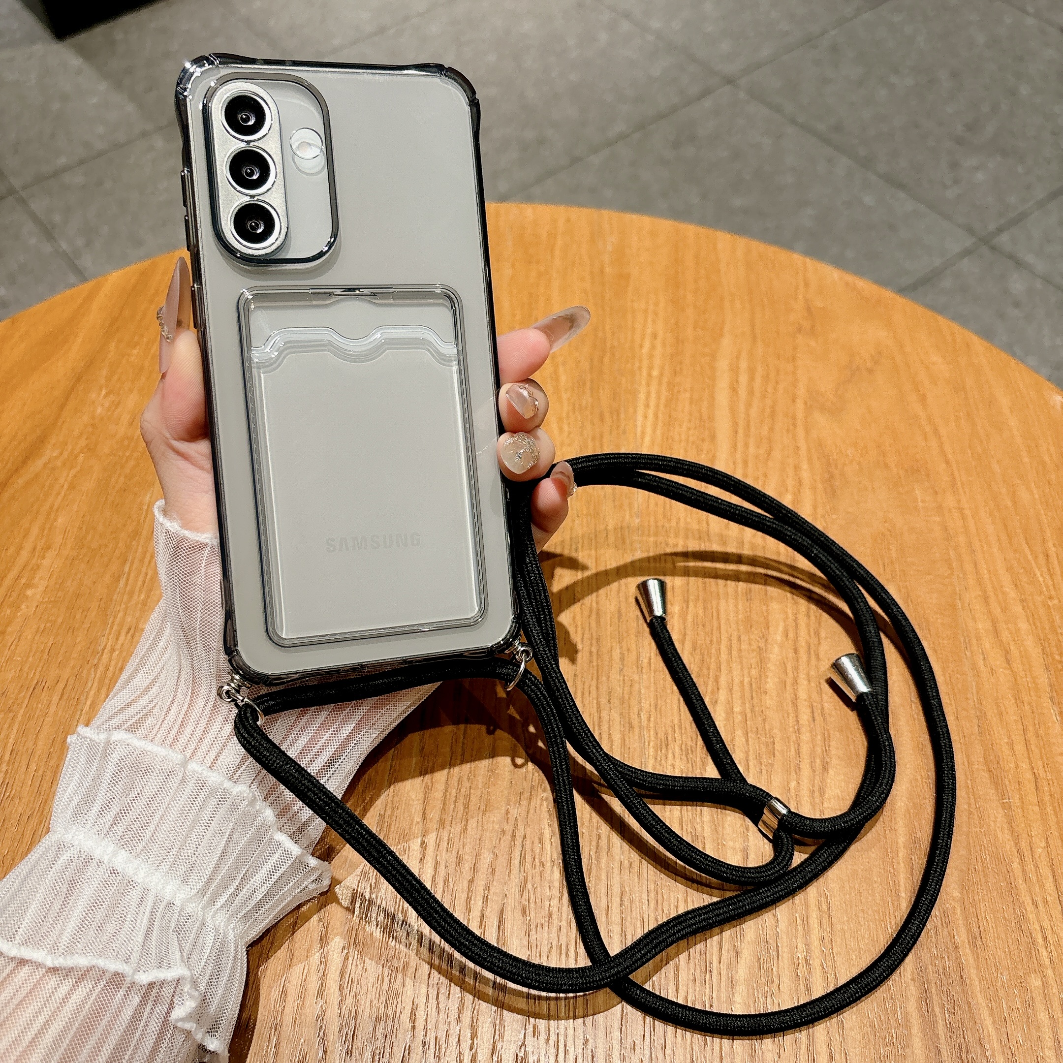 Light Gray Crossbody Strap Car – Phone Cases With Wallet recenzja i cena