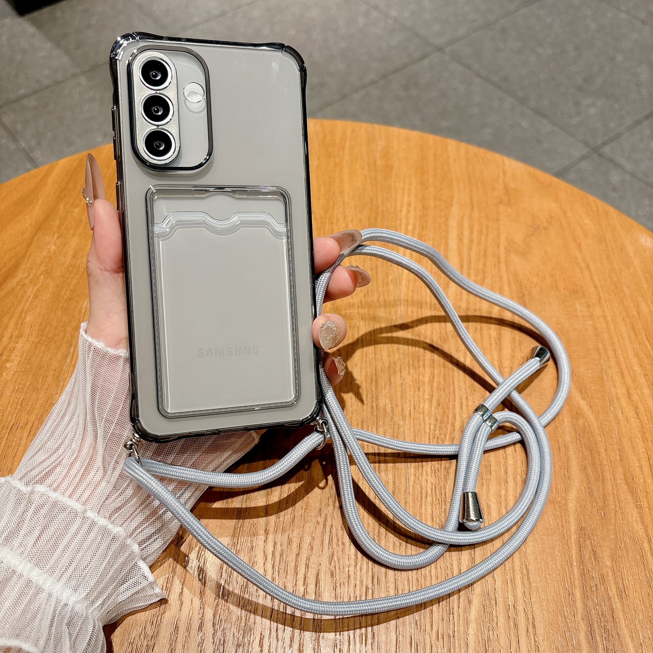 Light Gray Crossbody Strap Car – Phone Cases With Wallet recenzja i cena
