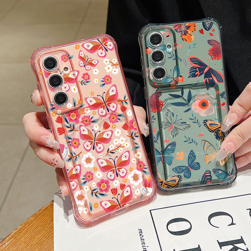 Flower Butterfly Pattern Clear – Phone Cases With Wallet recenzja i cena
