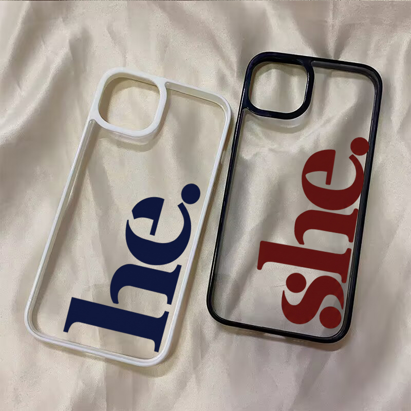 He She Letter Couple Phone Cas – Phone Cases Shein recenzja i cena