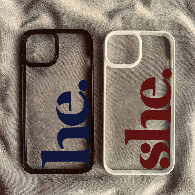He She Letter Couple Phone Cas – Phone Cases Shein recenzja i cena