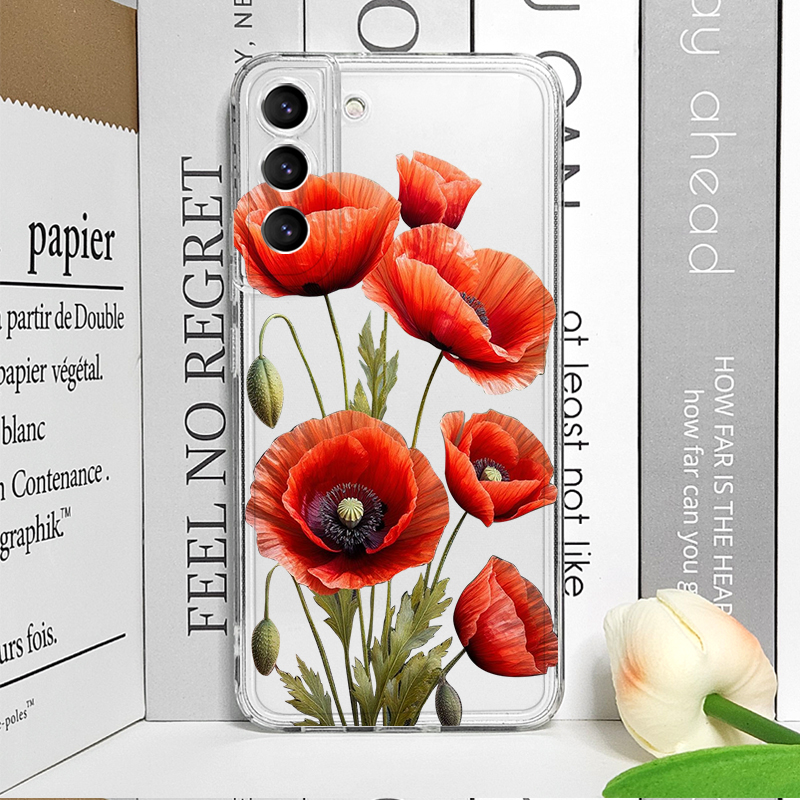 Poppy Flower Bloom Hot Red Flo – Phone Cases For Samsung A14 recenzja i cena