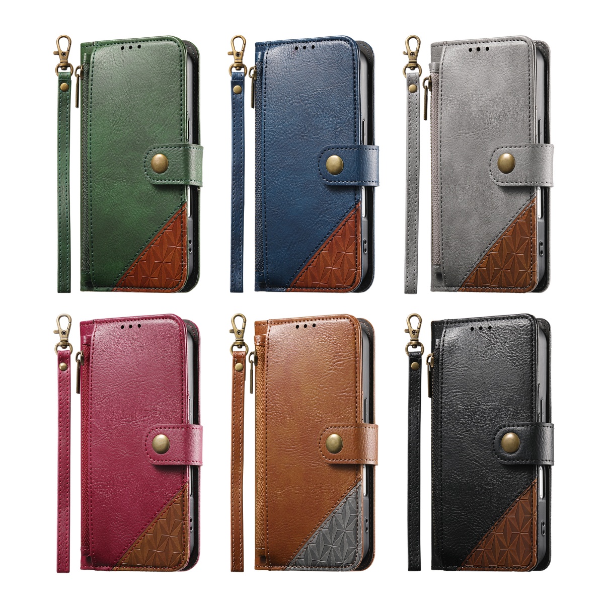 PU Leather Zipper Wrist Strap  – Phone Cases With Wallet recenzja i cena