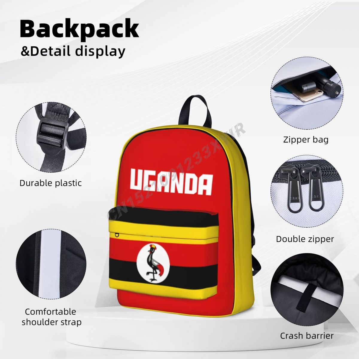 Unisex Backpack Uganda Flag Ug – Phone Cases Uganda recenzja i cena