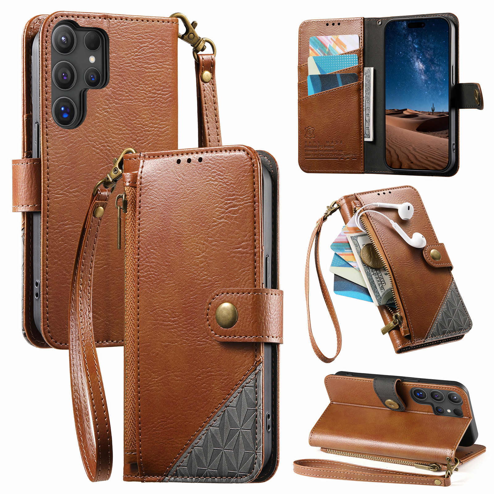 Zipper Wallet Leather Case For – Phone Cases With Wallet recenzja i cena
