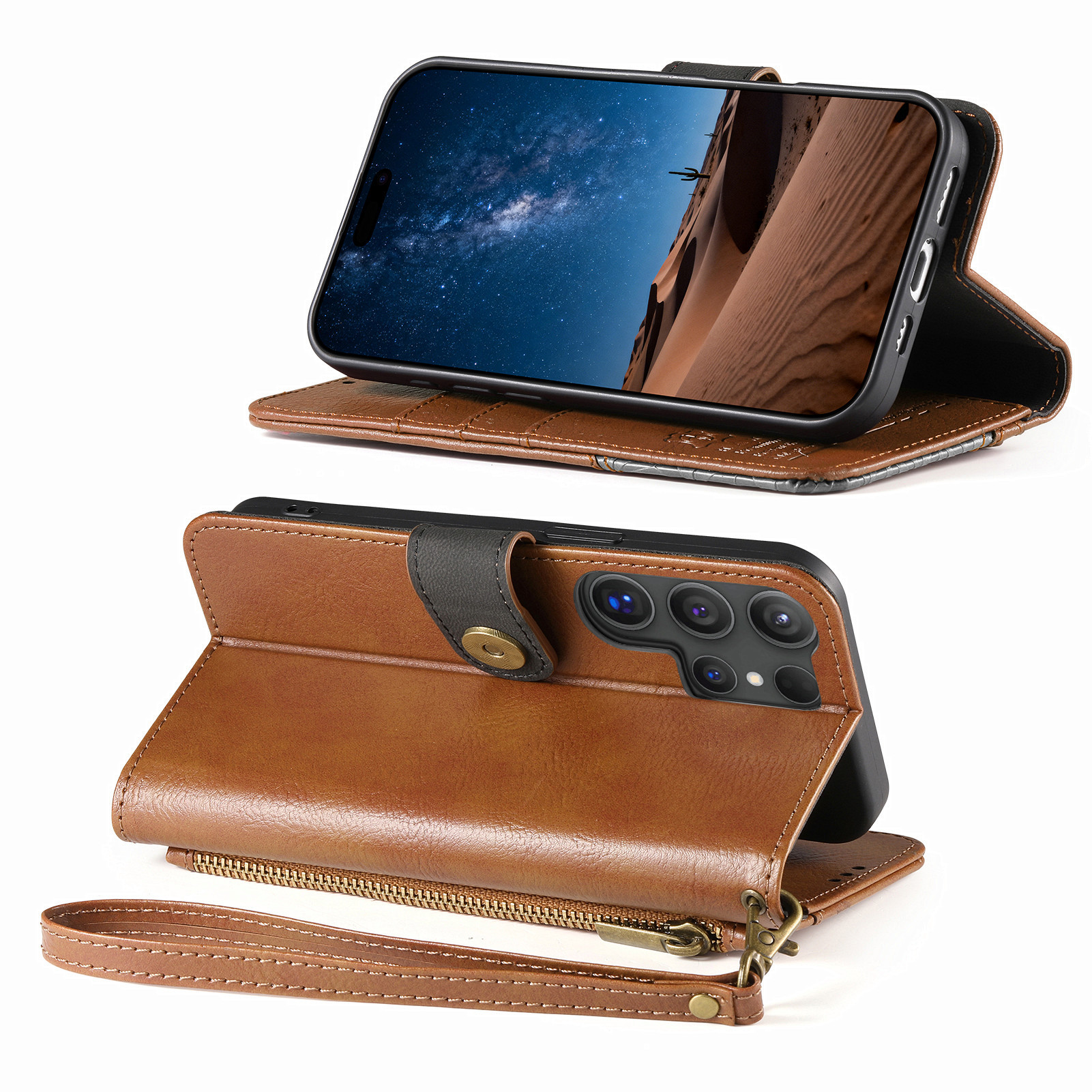 Zipper Wallet Leather Case For – Phone Cases With Wallet recenzja i cena