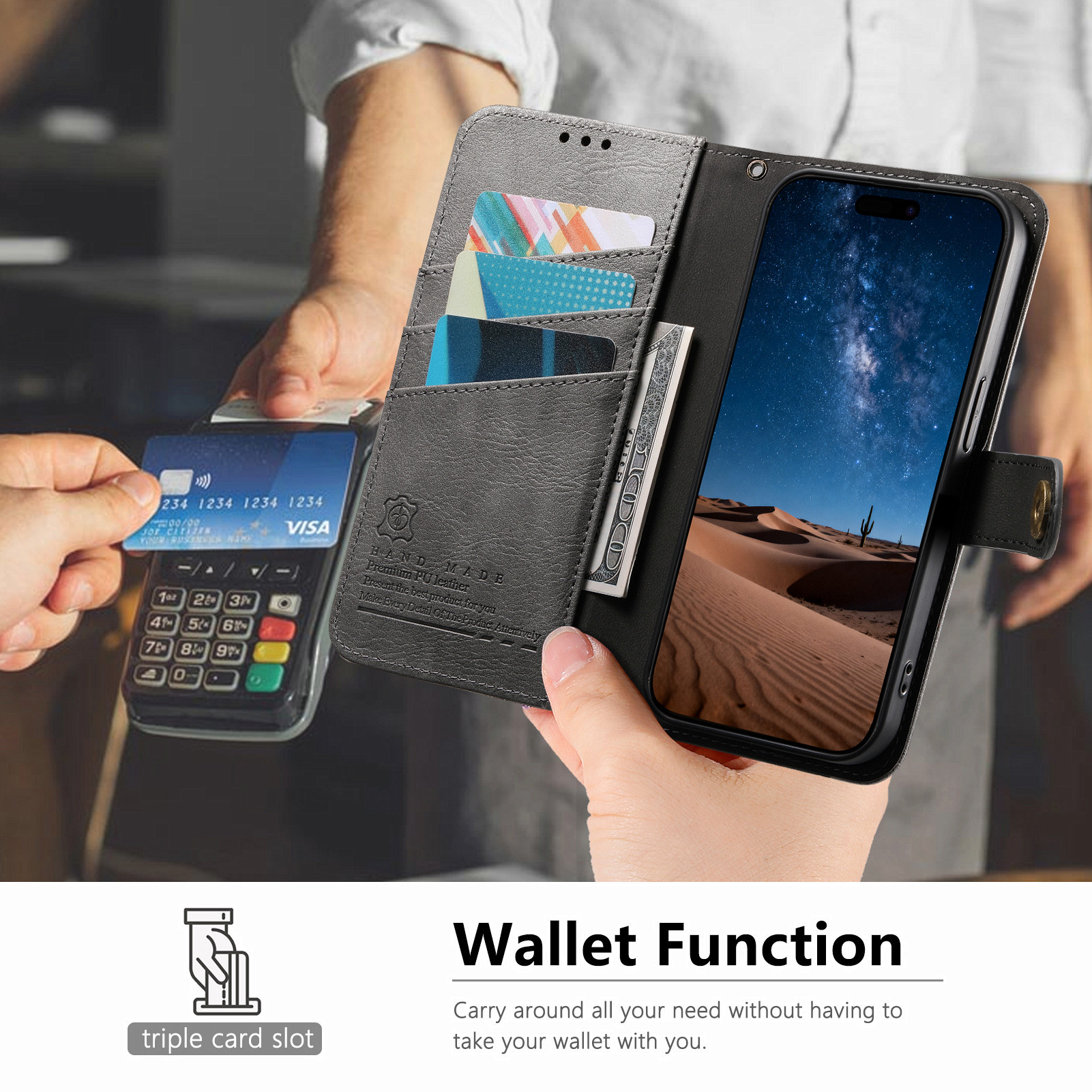 Zipper Wallet Leather Case For – Phone Cases With Wallet recenzja i cena