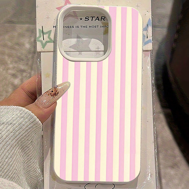 Simple Pink Vertical Striped L – Phone Cases Pink recenzja i cena