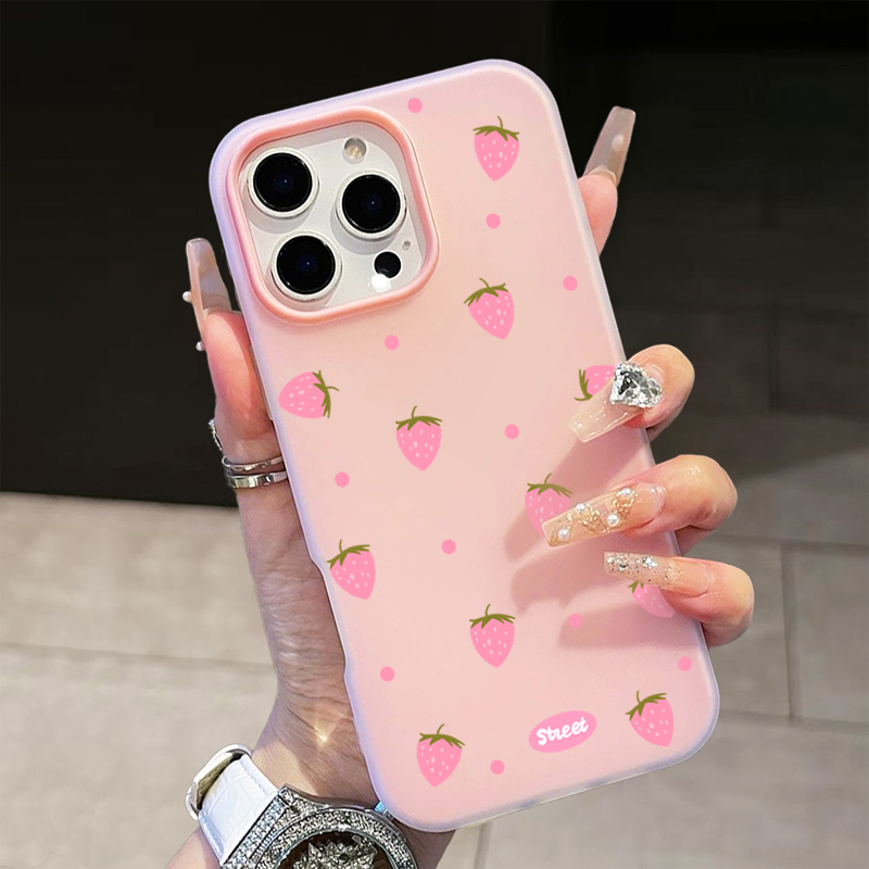 Sweet Pink Strawberry Pattern  – Phone Cases Pink recenzja i cena