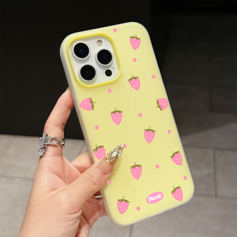 Sweet Pink Strawberry Pattern  – Phone Cases Pink recenzja i cena