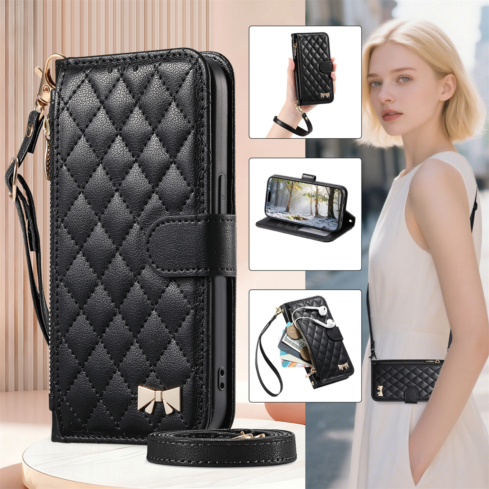 PU Leather Crossbody Flip Wall – Phone Cases With Wallet recenzja i cena