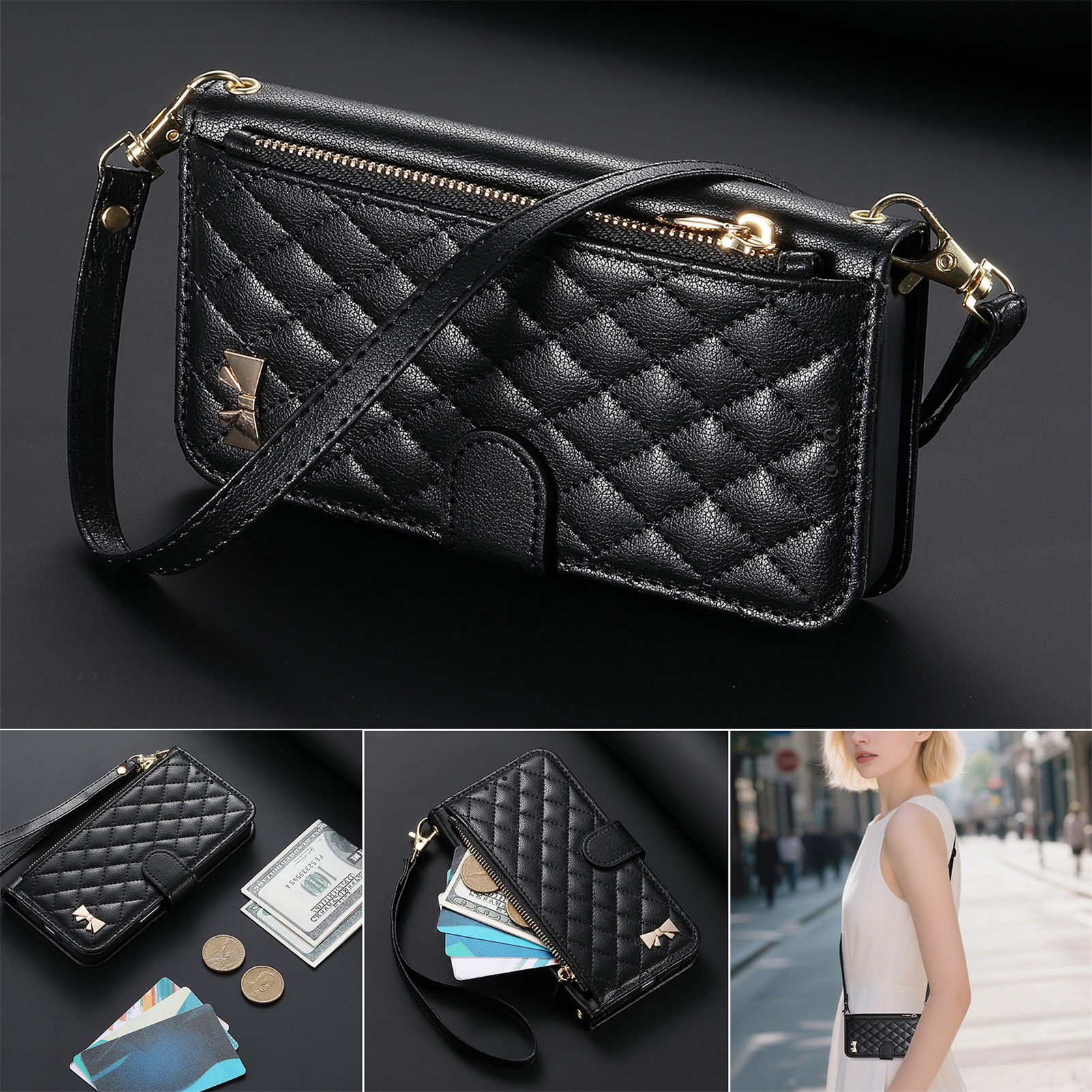 PU Leather Crossbody Flip Wall – Phone Cases With Wallet recenzja i cena