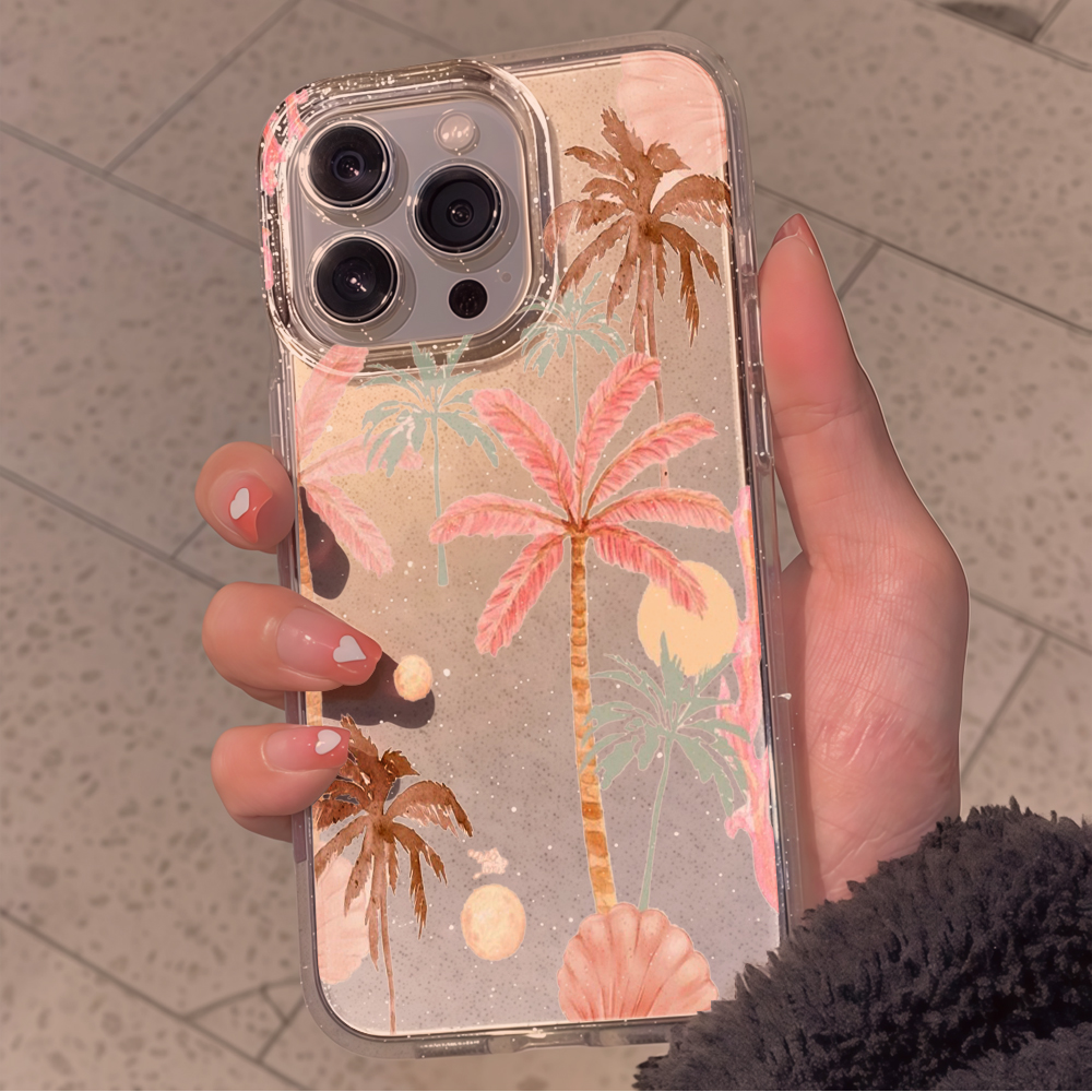 Beach coconut trees Clear Glit – Phone Cases Iphone 16 Pro recenzja i cena