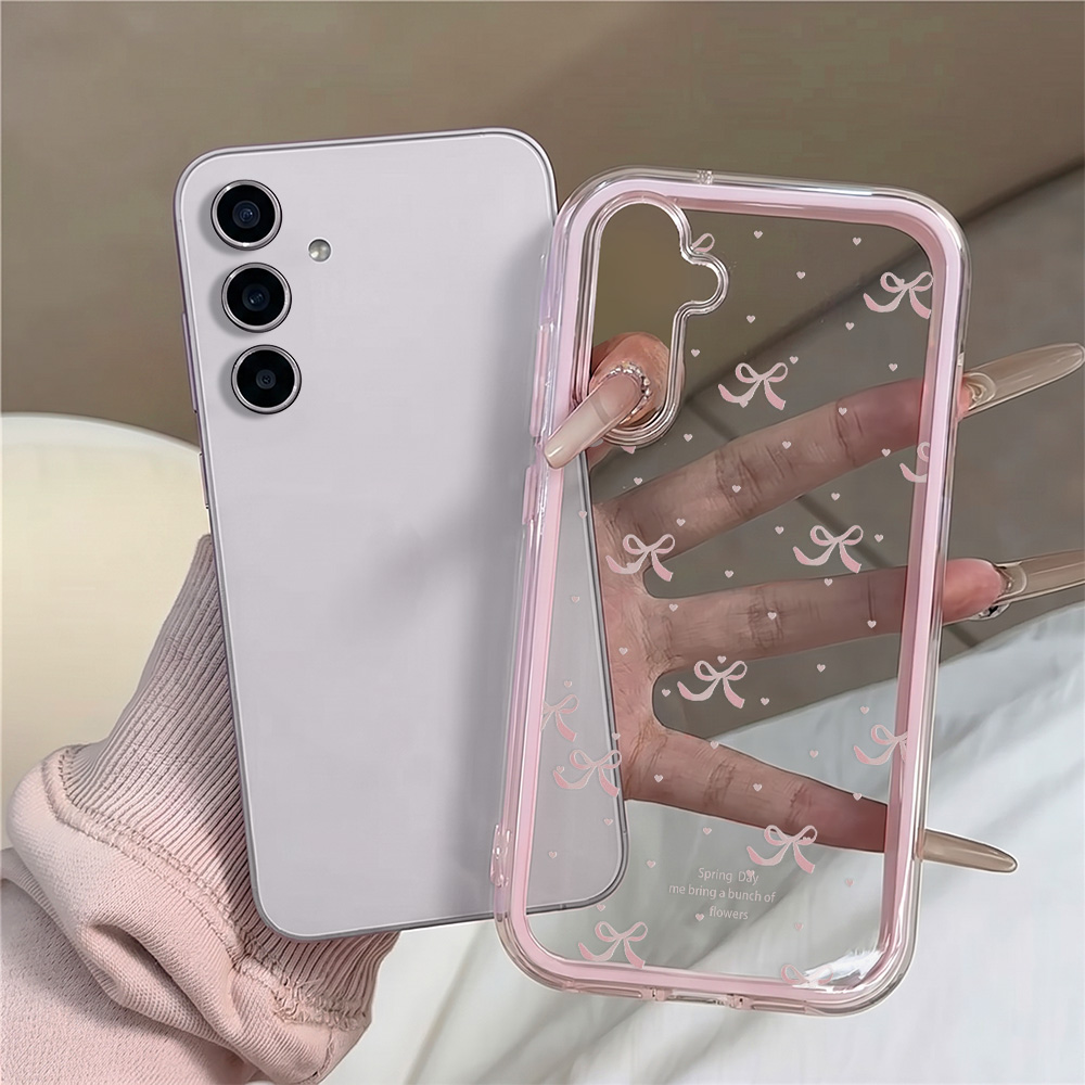 Cute Pink Bow Soft Phone Case  – Phone Cases Pink recenzja i cena