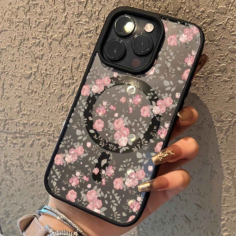 Pink Tiny Rose Clear Magnetic  – Phone Cases Pink recenzja i cena
