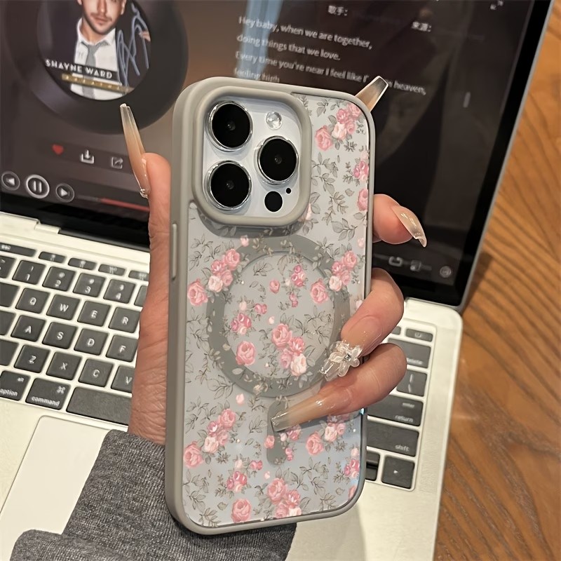 Pink Tiny Rose Clear Magnetic  – Phone Cases Pink recenzja i cena