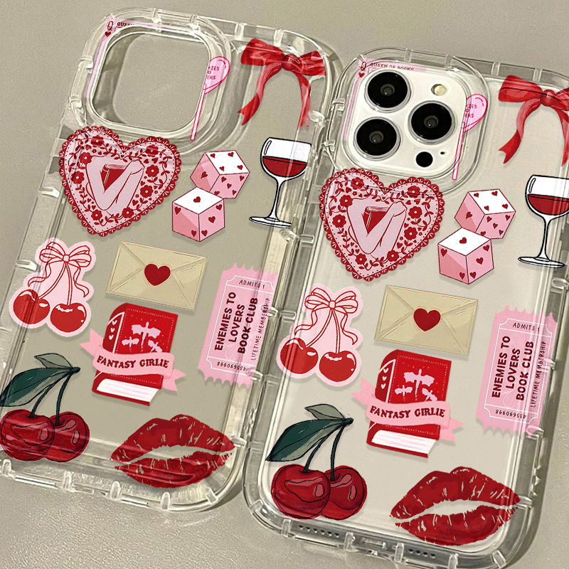 Korean Cute Cherry Bow Phone C – Phone Cases Cute Iphone 13 recenzja i cena