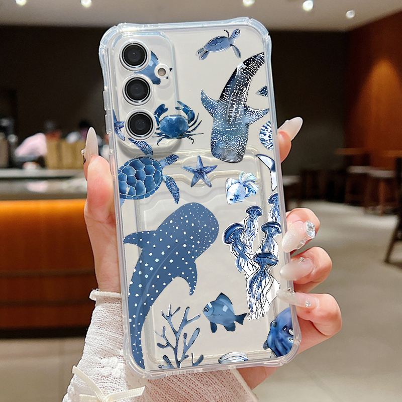Ocean Whale Pattern Phone Case – Phone Cases With Wallet recenzja i cena