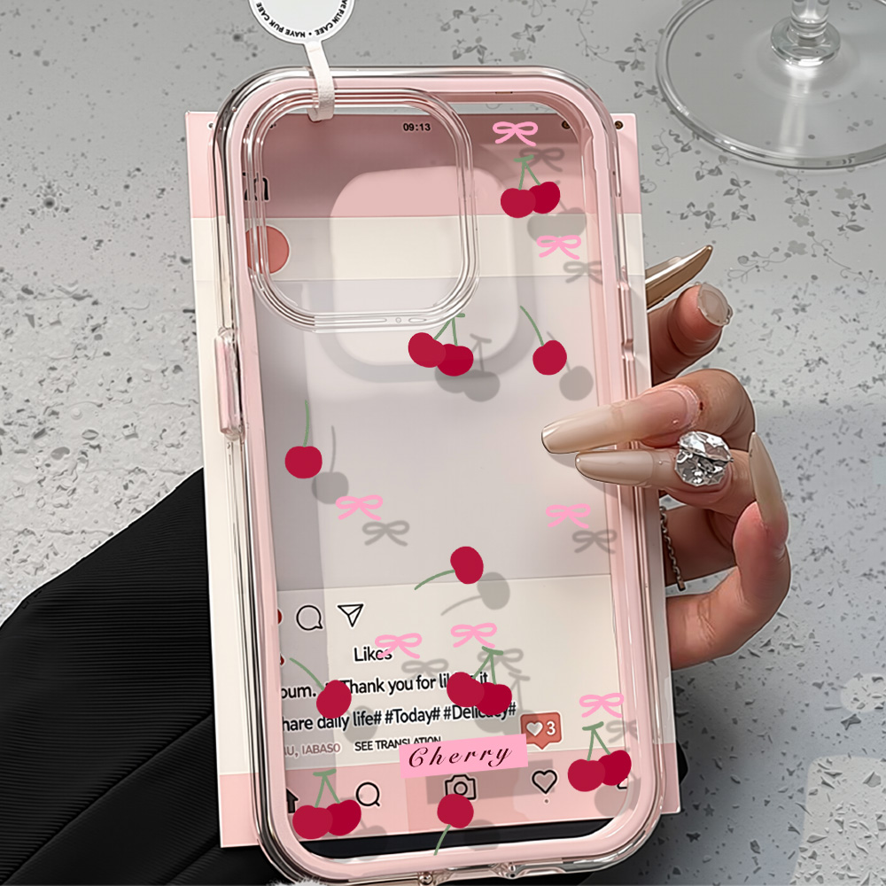 2in1 Pink Flower Case For iPho – Phone Cases Pink recenzja i cena