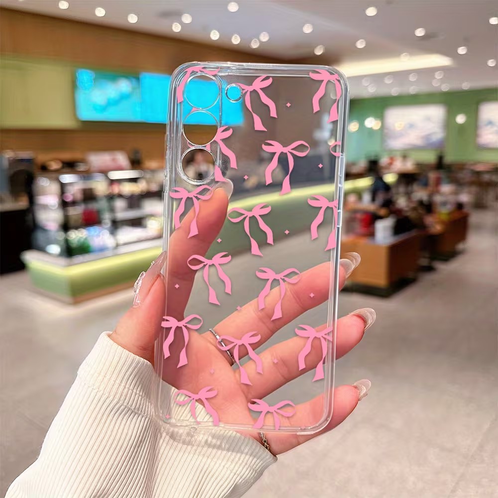 Pink Ribbon Bow Soft TPU Phone – Phone Cases Pink recenzja i cena
