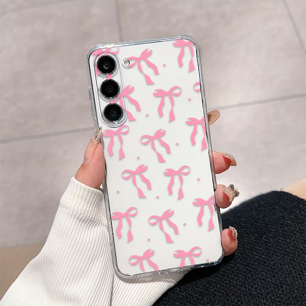 Pink Ribbon Bow Soft TPU Phone – Phone Cases Pink recenzja i cena
