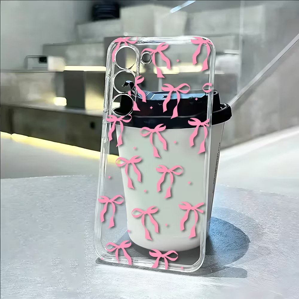 Pink Ribbon Bow Soft TPU Phone – Phone Cases Pink recenzja i cena