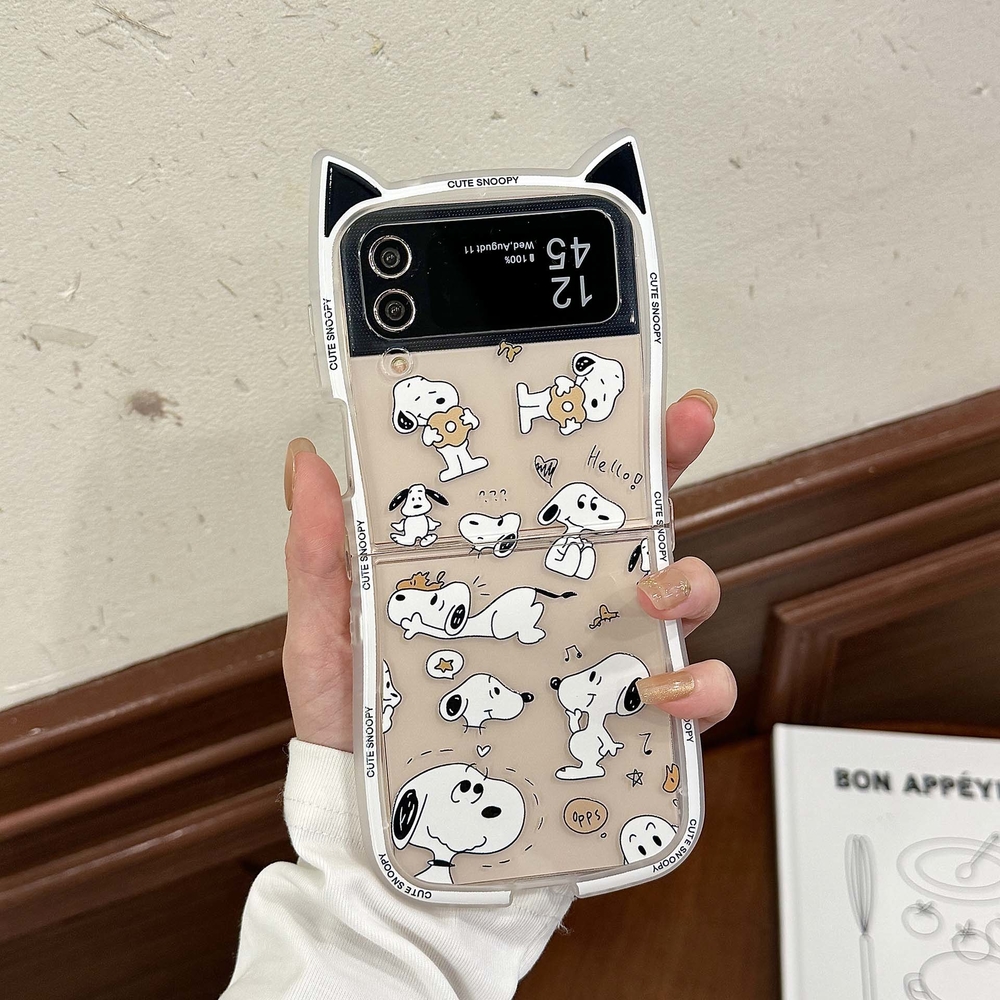 3D Cute Cartoon Snoopy Charlie – Phone Cases Z Flip 7 recenzja i cena
