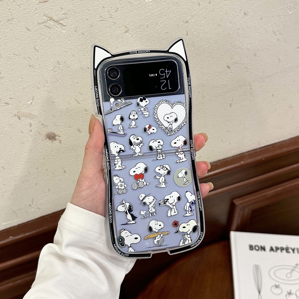 3D Cute Cartoon Snoopy Charlie – Phone Cases Z Flip 7 recenzja i cena