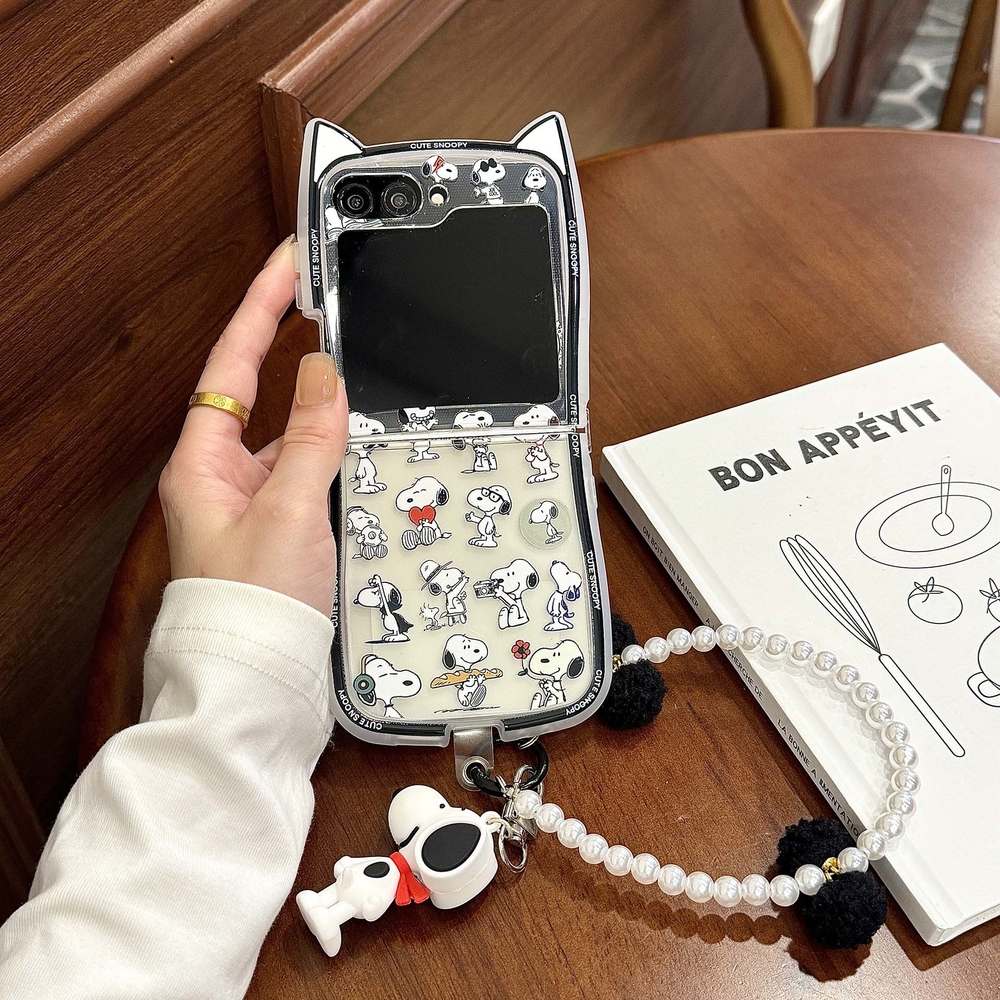 3D Cute Cartoon Snoopy Charlie – Phone Cases Z Flip 7 recenzja i cena