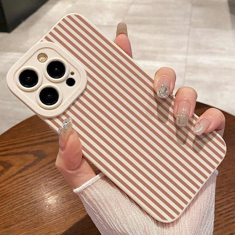 Pink Striped Painted Anti-Drop – Phone Cases Iphone 16 Pro recenzja i cena